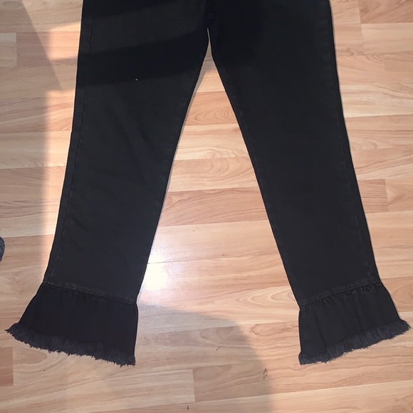 Mango | Tie Front Denim Ruffle Bottom NEW - Picture 4 of 4